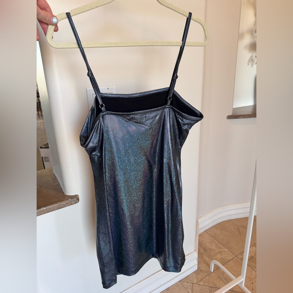 BP Be Proud Women's Black Rainbow Glitter Stretch Mini Dress - Picture 3 of 6